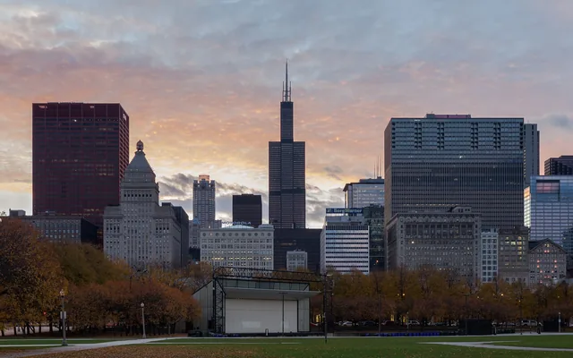Skyscrapers of the Chicago skyline in Illinois
